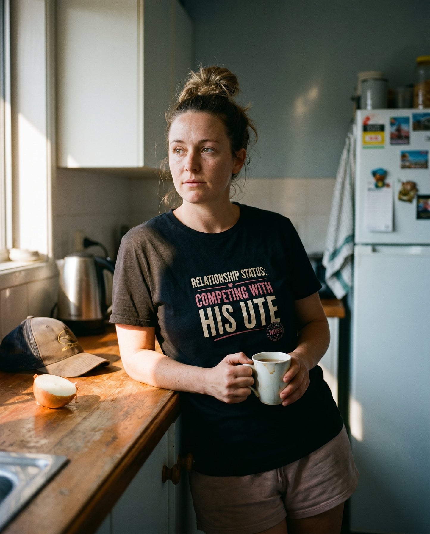 Competing With His Ute tee — Tradie Wives Club — interieur shot