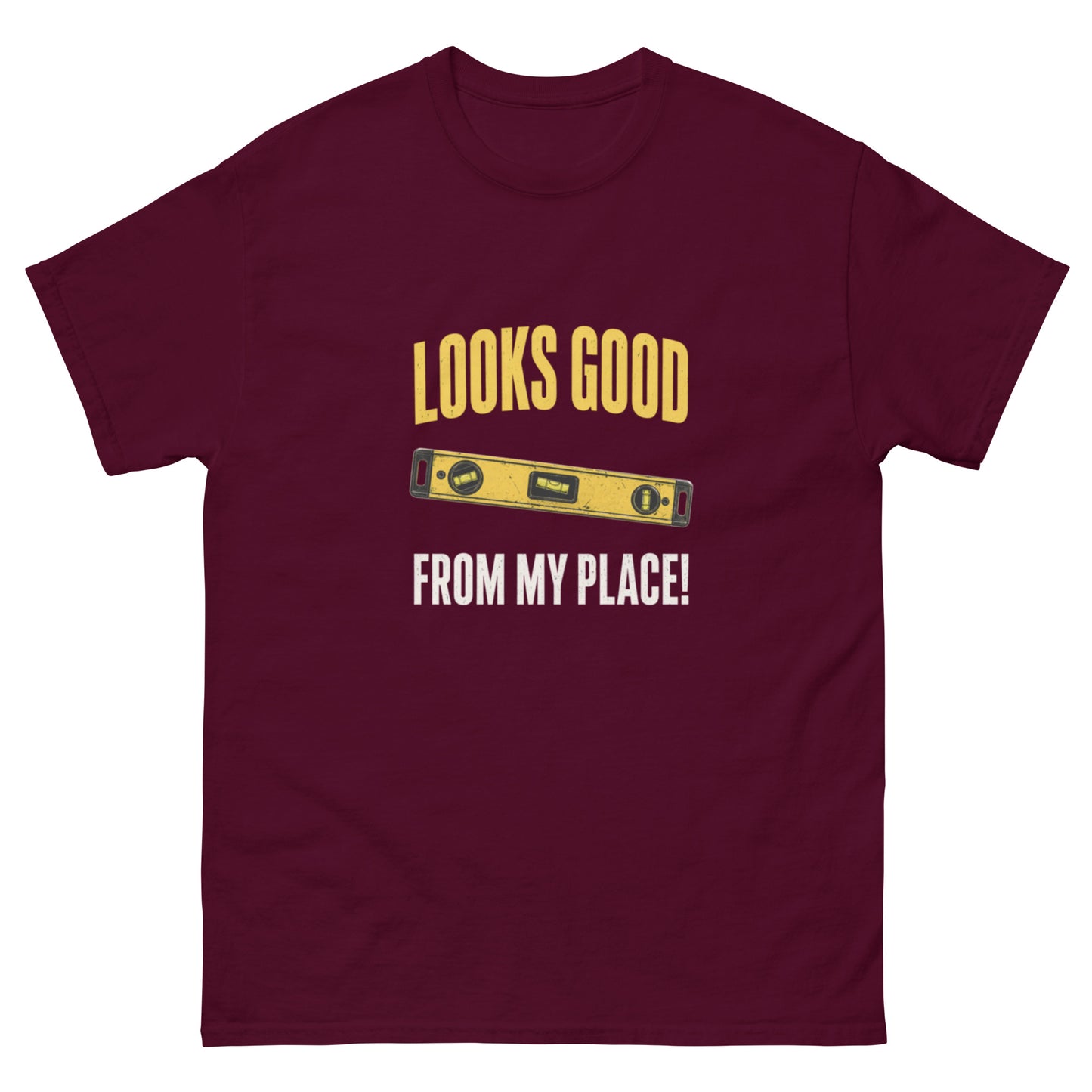 Looks Good From My Place tee - Maroon mockup
