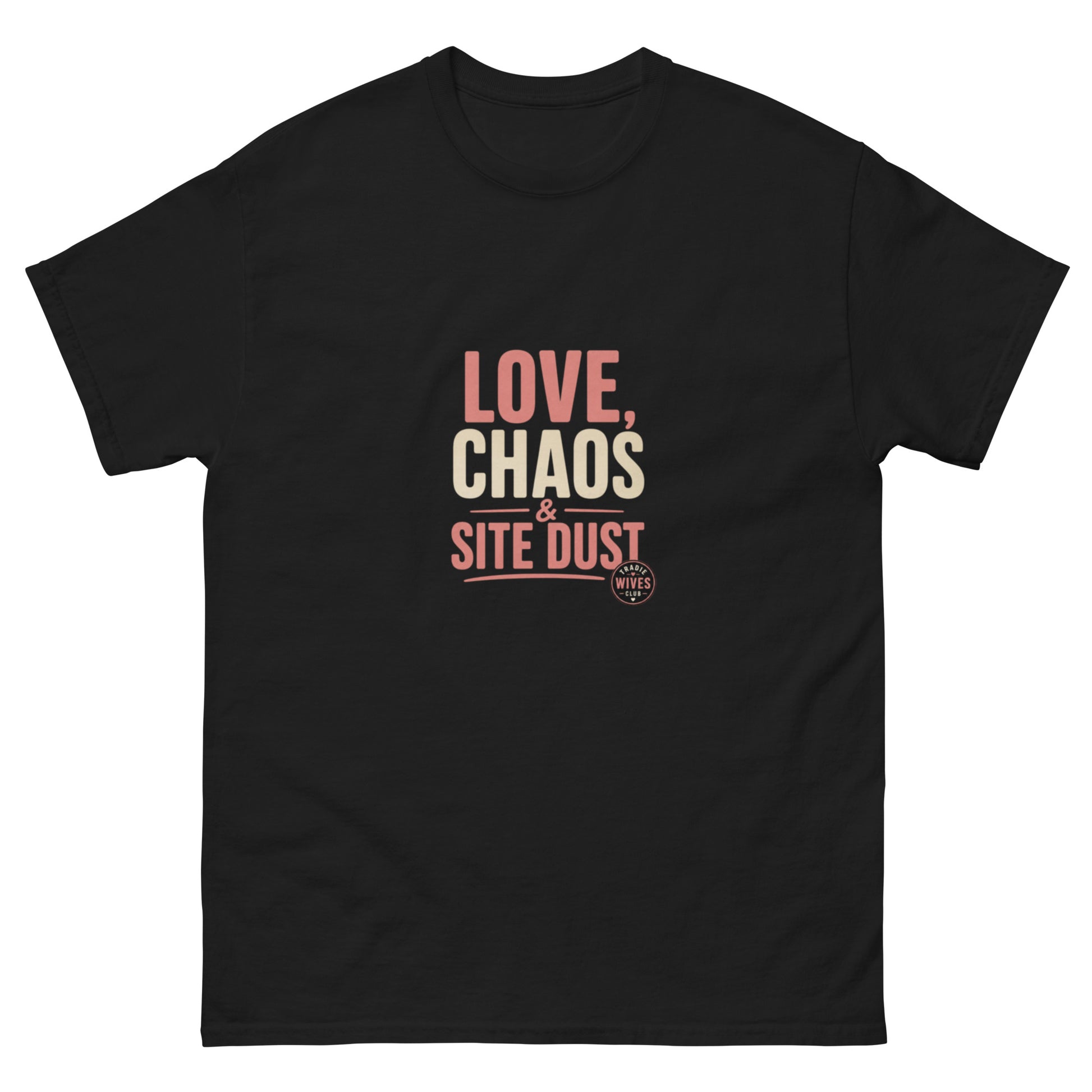 Love & Chaos & Site Dust tee - Black mockup