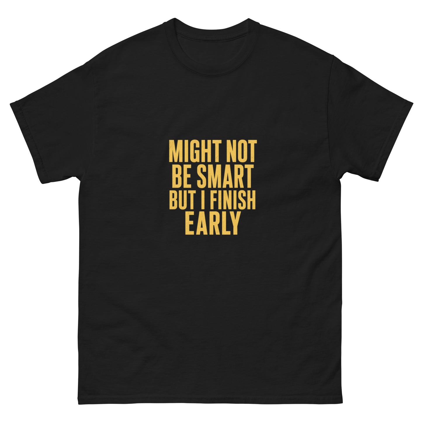 Might Not Be Smart tee - Black mockup