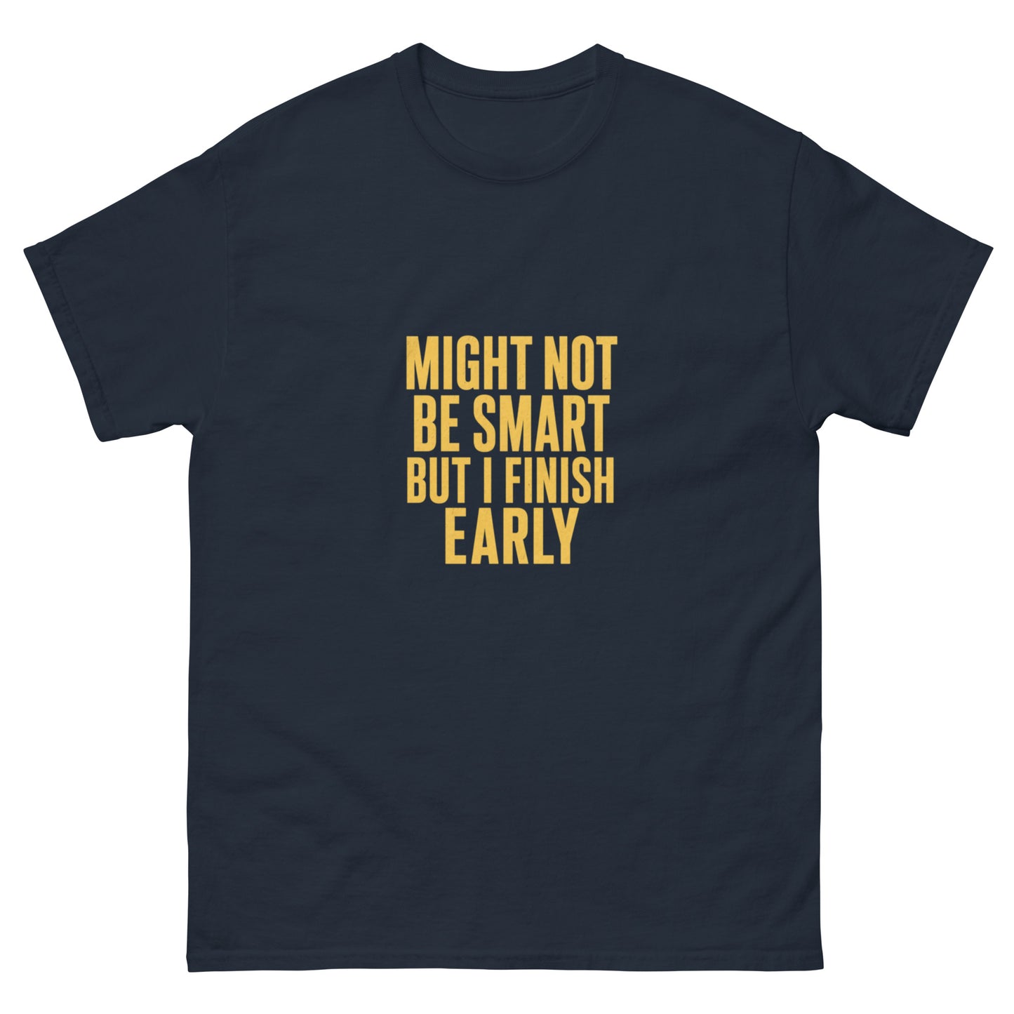 Might Not Be Smart tee - Navy mockup