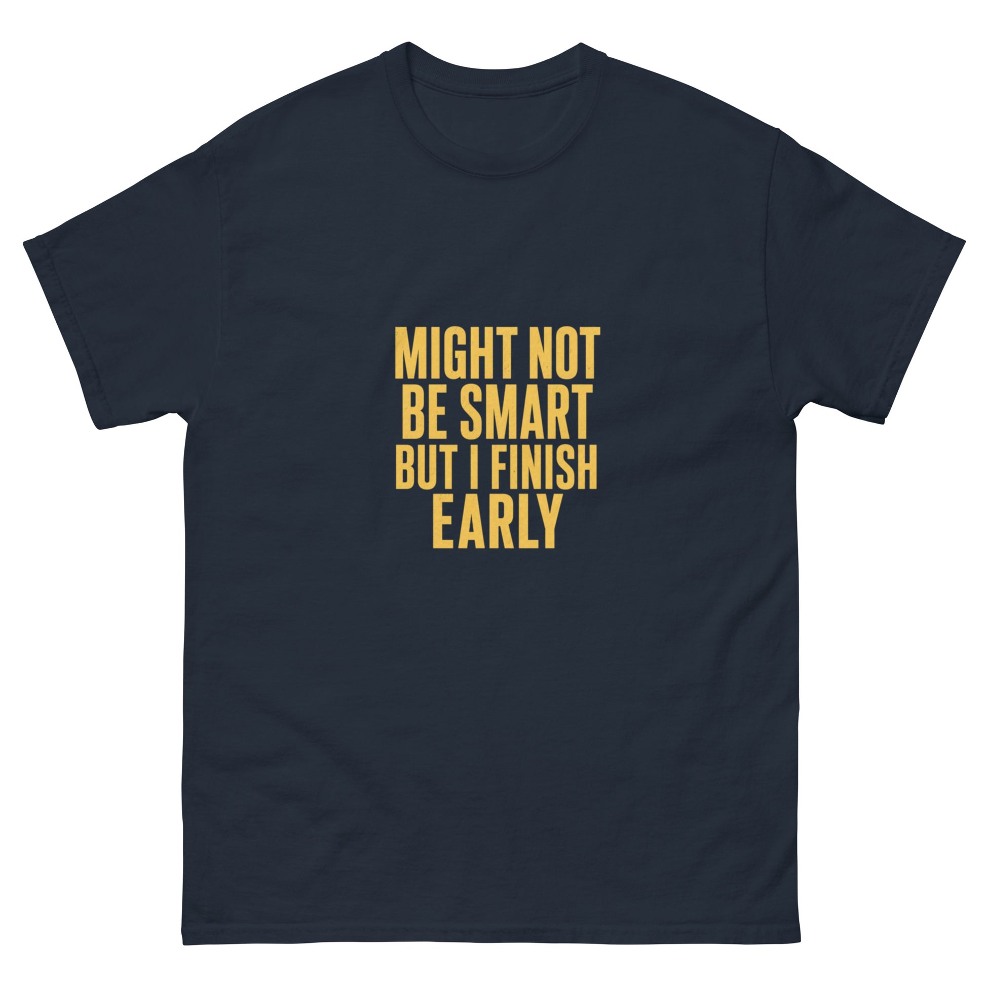Might Not Be Smart tee - Navy mockup