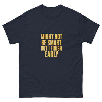 Might Not Be Smart tee - Navy mockup